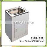 Australian Standard SUS304 Stainless Steel Laundry Tub With Cabinet 216L thumbnail-4