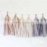 Bulk Diy Tissue Tassel Garland Elegant Colorful Gold and Silver Outdoor Foil and Tissue Outdoor Tinsel Garland thumbnail-6