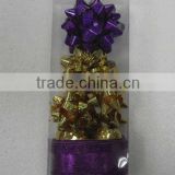 HOT SALE Christmas Decorative Metallic Poly Gift Ribbon Bows Pack