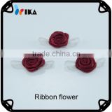 Wedding decorative satin fabric ribbon flowers rose