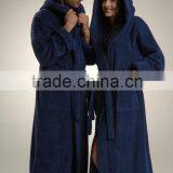 2016 Couples Personalized Heated Brushed Hooded Bathrobes for Wholesale thumbnail-2