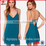 2016 New collection alibaba dress mini V neck sexy backless slip dress                        
                                                Quality Choice