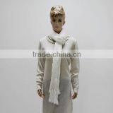 TYSAF135 Ladies White Fashion Knitting Scarfs