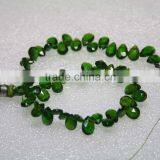 Natural AAA+ Green Tourmaline Faceted Briolette Pear thumbnail-1