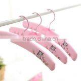 Most Beautiful Pink Fabirc Padded Hanger for Baby Girl, Cute Kitty Pattern