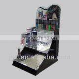 Black Acrylic Cosmetic Showcase Display Shelf 3 Tier Counter