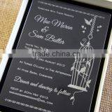 Perfect and Romantic Style Frosted Acrylic Wedding Invitation for Sale