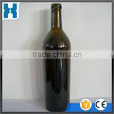 HIGH SHOULDER ANTIQUE GLASS WINE BOTTLE WITH CORK 750ML