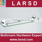 Bathroom brass holder with tempered glass shelf NO.3353