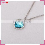 Heart shape necklaces for young girls, with Sapphire girlfriend heart pendant necklace