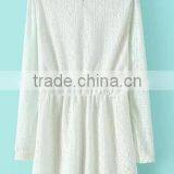 White Plain Lace Irregular Sleeveless Dress White Dresses for Women Dress Fashion thumbnail-3