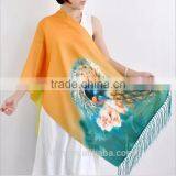 Custom Printed Luxury 16mm 110*110cm Tasse Lfreight Scarves for Women thumbnail-2