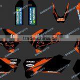 New Style (0271 Factory Black) TEAM GRAPHICS & BACKGROUNDS DECALS FOR KTM SXF MXC SX EXC 2005 2006 2007 thumbnail-1