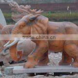 Carving Marble Elephant Statue for Outdoor Decoration thumbnail-5