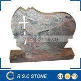 Pink Granite Heart Shaped Cemetery Headstones thumbnail-1