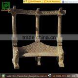 Outdoor Garden Natural Yellow Marble Stone Park Bench thumbnail-1