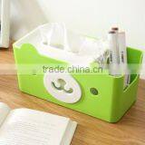 CY059 Multi-functional 4 Colors Tissue Box Cute Bear Paper Holder With Storage Grid