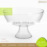 Handmade Borosilicate Clear Glass Fruit or Salad Bowl thumbnail-4