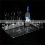 Cheap Price Popular Acrylic Bar Service Bottle Tray