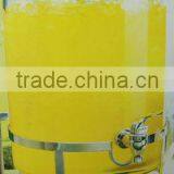 PJ22 Clear Cylinder Glass Dispenser With Metal Stand thumbnail-1