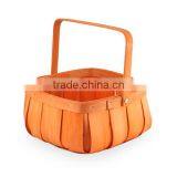 Linyi Manufacturer Supply Handmade Cheap Wooden Fruit Basket With Handle thumbnail-5