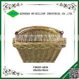 Handled Woven Custom Colored Wicker Removable Bicycle Basket thumbnail-3