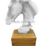 Resin Horse Head Urn Stand With Bamboo Base thumbnail-2
