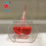 Hand Blown Borosilicate Glass Made Glass Kerosene Lamp/ Heart Shape Glass Oil Lamp