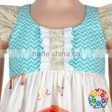 Summer Flutter Sleeve 0-6 Years Girls Frocks Designs Latest Kids Dresses thumbnail-4