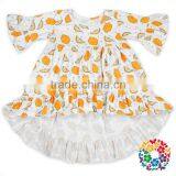 New Style FAUX SUEDE Material Girls Tops Wholesale Children Ruffle Girls Shirts thumbnail-1