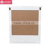 Enrtyway Wall Mounted Country White Rustic Wood Framed Message Black Chalkboard With 4 Utility Coat /key Hooks Notice Board thumbnail-4