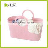 Eco-friendly Soft PE Laundry Basket Handle Plastic Sundries Storage Basket thumbnail-5