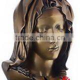 Bronze Virgin Mary Garden Statues Head Sculptures thumbnail-1