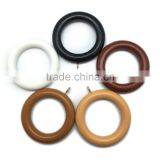 Smooth Wood Curtain Rod Ring With Screw Eye To Fit Curtain Poles Up To 35mm Diameter, Medium Brown Wood thumbnail-6