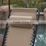 2 Pack Garden Teslin Pool Tan Folding Zero Gravity Lounge Chair thumbnail-4