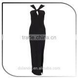 China Supplier Designer Sexy High Split Evening Dress Long Maxi Frog One Piece Hollow Out Party Dress thumbnail-4