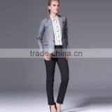 2016 Office Ladies Suits Slim Cut Ladies Tuxedo Pant Suit thumbnail-2