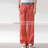 2015 Autumn Women's Garment Clothing Factory New Arrival Casual Smart Loose Fit Linen Cotton Female Trouser thumbnail-2