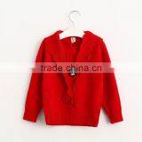 High Quality Baby Girls Crocheted Collar Patterns Pullover Sweater thumbnail-1