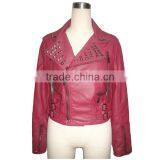 2015 Classics Woven pu Jackets With Copper Snap thumbnail-1