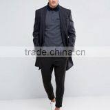 Logo Long Sleeve Chest Pocket Button Placket Contrast Trims Dark Grey Men's 75% Cotton 25% Polyester 200g Casual Polo Tshirt thumbnail-4