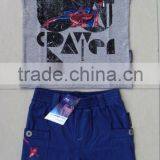 100%Cotton Summer Soft Short Clothing Sets For Boy thumbnail-1