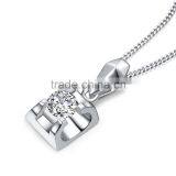 Simple Diamond White Gold Necklace thumbnail-6