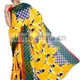 Polyster Saree With Blouse thumbnail-2