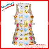 2016 New Arrival 100%polyester Tops Custom Women Fitness Tank Tops Sport Running Singlet thumbnail-3