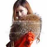 CX-B-86B High Quality Genuine Raccoon Big Fur Collar Fur Shawl thumbnail-6
