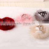 CX-A-25F Wholesale Fashion Ladies Genuine Mink Fur Brooches thumbnail-2