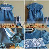 New Born Baby Clothes Girl Boutique With Front Lace Baby Girl Romper thumbnail-3