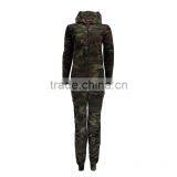 Fashion Women Supersoft All Over Military Style Zip Hooded Camo Onesie Adult thumbnail-3