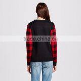 Women Black Sweater Sequin Pattern Funny Christmas Sweaters thumbnail-2